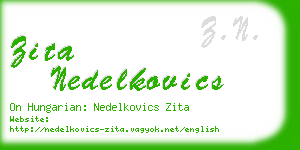 zita nedelkovics business card